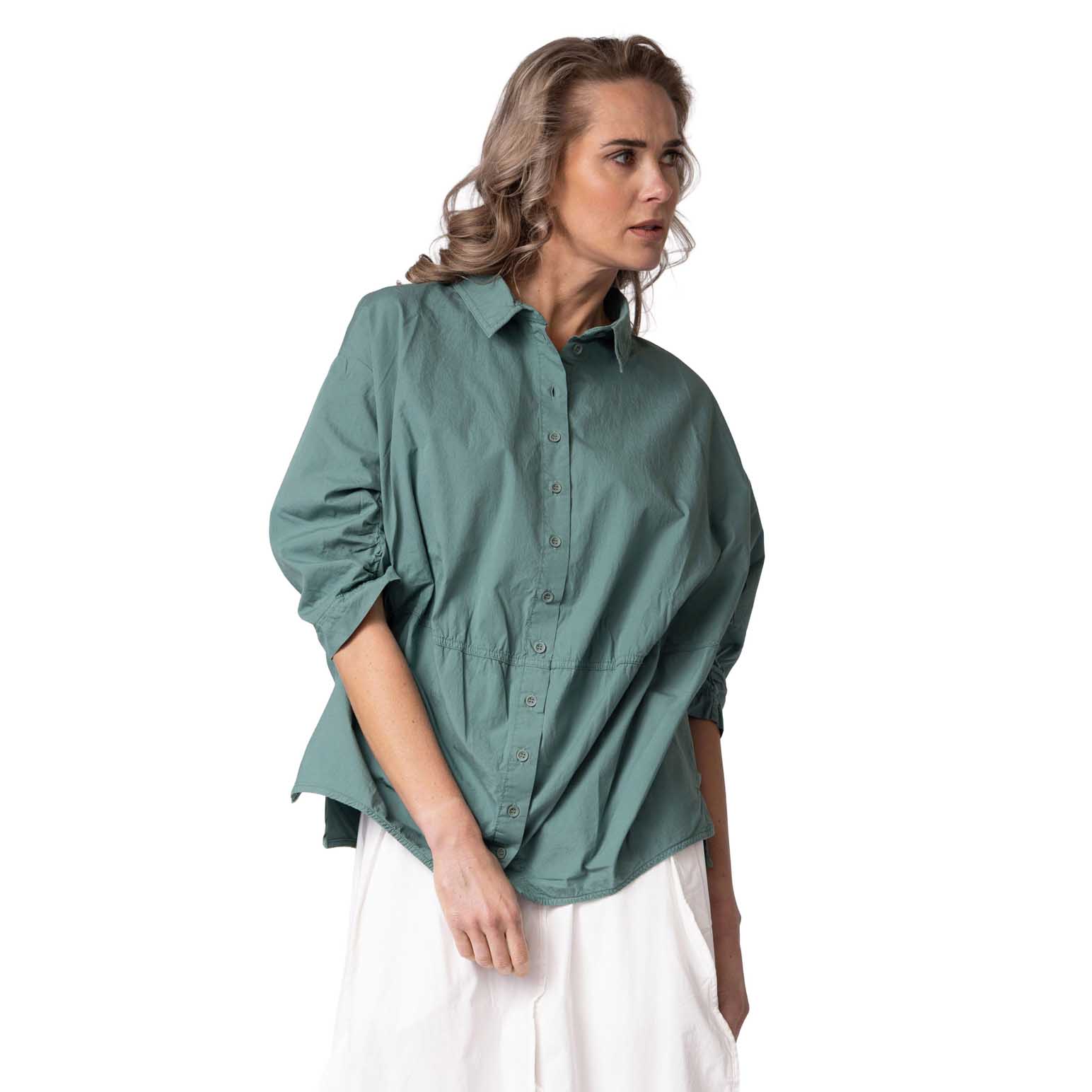Rundholz Gathered Sleeve Shirt